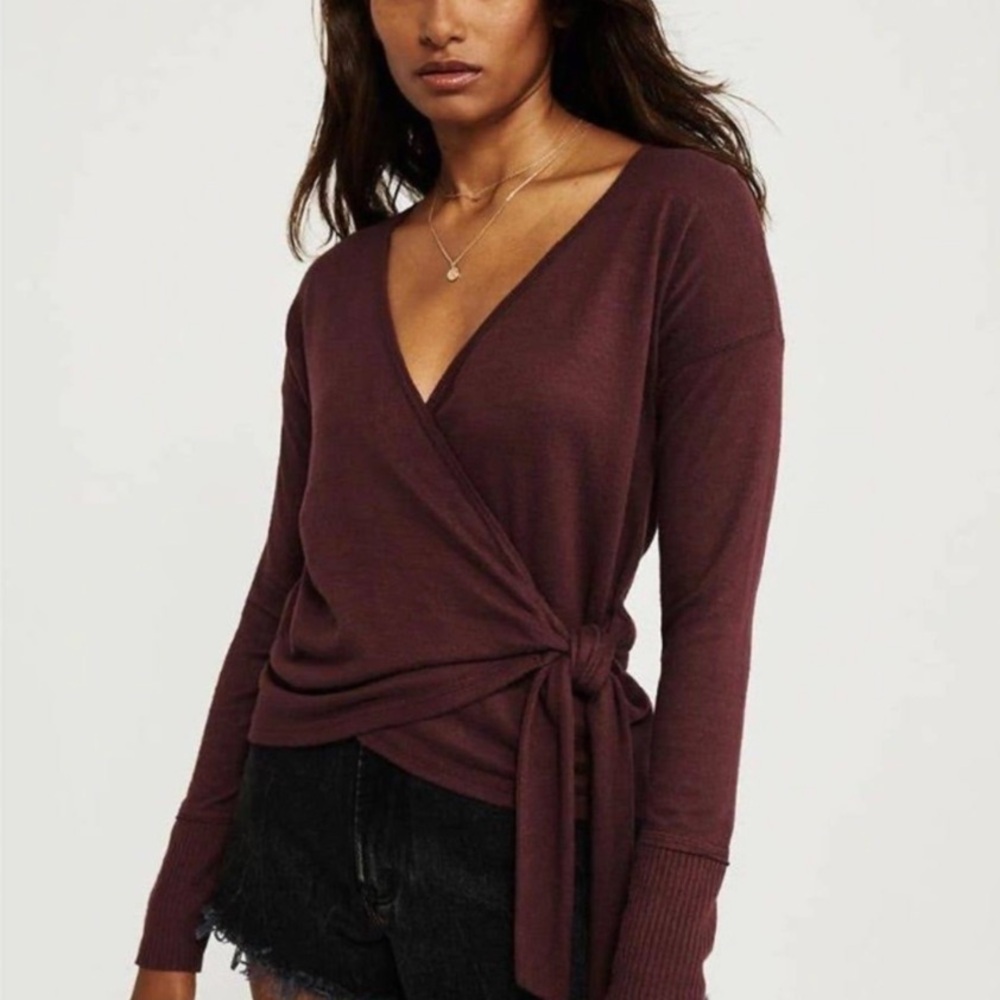Abercrombie and Fitch Wrap Sweater- Large